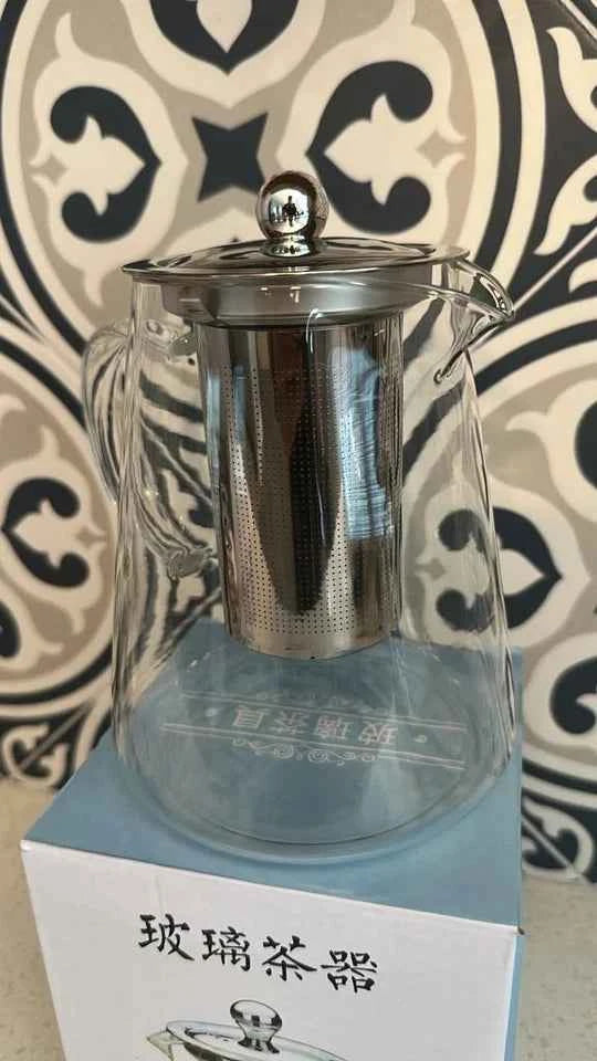 Title: Clear Glass Teapot with Stainless Steel Infuser & Lid 32 oz / 950ml