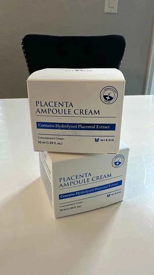 Title: 2 Pack Mizon Placenta Cream 50ml | Firming, Anti-Wrinkle & Deep Moisturizing K-Beauty Skincare